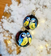 Bombki szklane, ozdoby świąteczne, ręcznie malowane 6 cm