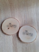 Motor. Podkładka pod kubek. Naturalne drzewo 