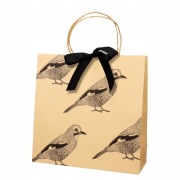 Torebka prezentowa kraft z kokardą "Ptak", 28x28 cm