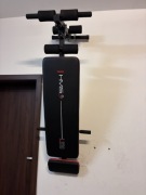 Zestaw ławka + hantle bitumiczne ze sztangą