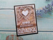 Kartka "Dla Kochanego Dziadka" #1 + zakładka gratis, A6, handmade 