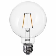 Żarówka LED Ikea LUNNOM N2 E27 150 lumenów, kula przezroczysta, 95 mm