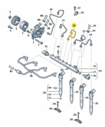 VAG 03L130301R  oryginalny przewód wtryskowy, rura ciśnieniowa wtryskiwacza