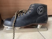 Łyżwy retro oldschool skórzane SM model roz. 43 w. 28 starszy typ Sweden