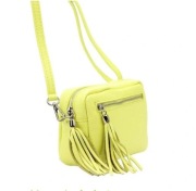 Nowa żółta kanarkowa torebka ze skóry naturalnej. 