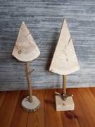 Choinka na pniu  drewniana