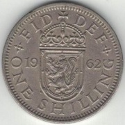 248 Wielka Brytania 1 shilling szyling 1962 herb szkocki