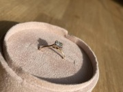 Pierścionek zaręczynowy różowe złoto 585 brylant 0,5ct HSI1 GIA