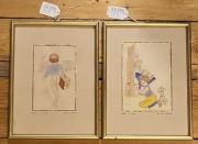 Dwie akwarele z 1947r L. Bruckner - galeria