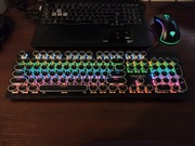 Retro mechaniczna klawiatura podświetlana do komputera