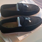 Nowe,włoskie, skórzane buty,mokasyny LORO PIANA. 