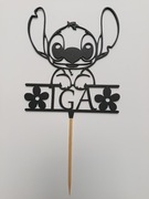 Topper na tort  drewniany toper stich personalizowany dowolne imię 