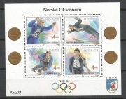 Norwegia 1992 blok 17 olimpiada sport**czyste