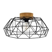 Eglo PADSTOW lampa sufitowa, E27 z funkcją ściemniania czarna Plafon