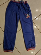 spodnie dresowe sportowe bawełniane dla dziewczynki z koniem pony