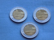 ZESTAW 3 MONETY 5 ZŁ(2015 r.) -"KANAŁ BYDGOSKI". STAN BARDZO DOBRY 