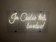 Napis LED - Ja Ciebie też, bardzo