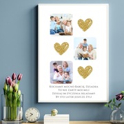 Plakat Babcia i Dziadek | personalizowany A4 | papier fotograficzny | ramka