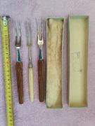 Stare sztućce do mięsa widelec PRL 