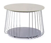 Elegancki, stalowy stolik kawowy marki Riva