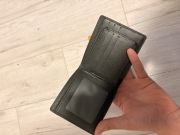 portfel czarny skórzany