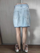 Spódnica jeansowa damska niebieska, krótka, wytarcia,wiosna,lato, rozmiar S