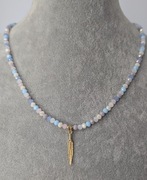 Naszyjnik ze szklanych koralików rękodzieło na prezent walentynki 