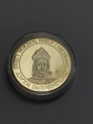 Nowy pozłacany medal w kapslu  Centrum Opatrzności Bożej św.Wojciech 