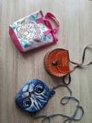 Zestaw torebek dla dziewczynki 3 szt pony, skóra naturalna, kotek