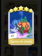 Monopoly GO Zestaw Set 16 Naklejka Karta 5* Dynią do domu