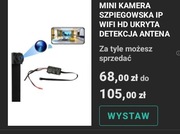 MINI KAMERA SZPIEGOWSKA IP WIFI HD UKRYTA DETEKCJA ANTENA 