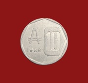 Moneta 10 australi 1989, Argentyna