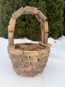 Donica Kosz Drewniany Kwietnik Prezent Urodziny Święta 