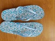 klapki, japonki, błękitno-białe, 5-6
