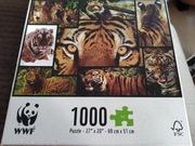 Puzzle 1000 elementów, WWF tygrysy 69x51cm