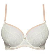 Biustonosz miękki Samanta Charlotte A123 70F, biały, koronka, mocny