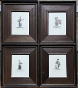 Zestaw grafik „Handlarze XVIIIw” Johann Christian Brand. Austria