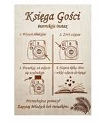 KSIĘGA GOŚCI INSTRUKCJA INSTAX TABLICA DREWNIANA