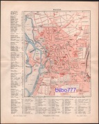 HALLE stary plan miasta z 1888 roku