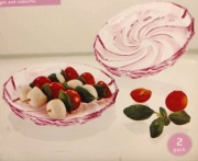 Talerze szklane 2szt śr.15cm Ernesto można do zmywarki, mikrofalówki* 