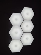 Lampa ścienna LED hexagon dowolne wzory barwa biała zimna 6szt.