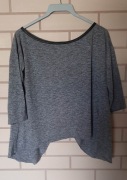 Szary top bez pleców rękawy 3/4 - rozmiar M/L