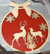 Świąteczna zawieszka w kształcie bombki 34x27cm 