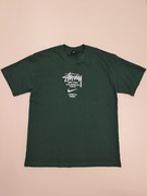 Koszulka stussy x Nike ciemno zielona 