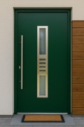 Drzwi zewnętrzne z antabą zielone Real 6005