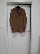 męski płaszcz zimowy marki LANCERTO, brązowy elegancki