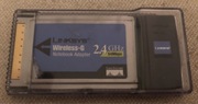 Linksys Karta PCMCIA PC Card CardBus Wi-Fi Wireless-G 2.4 Ghz 54 Mbps