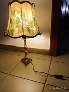 Lampa stołowa mosiężna z okresu PRL.