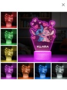 LAMPKA NOCNA 3D STITCH 4 końcówki  stiche