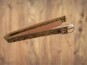 pasek vintage wzór wąż złoty klamra pozłacana